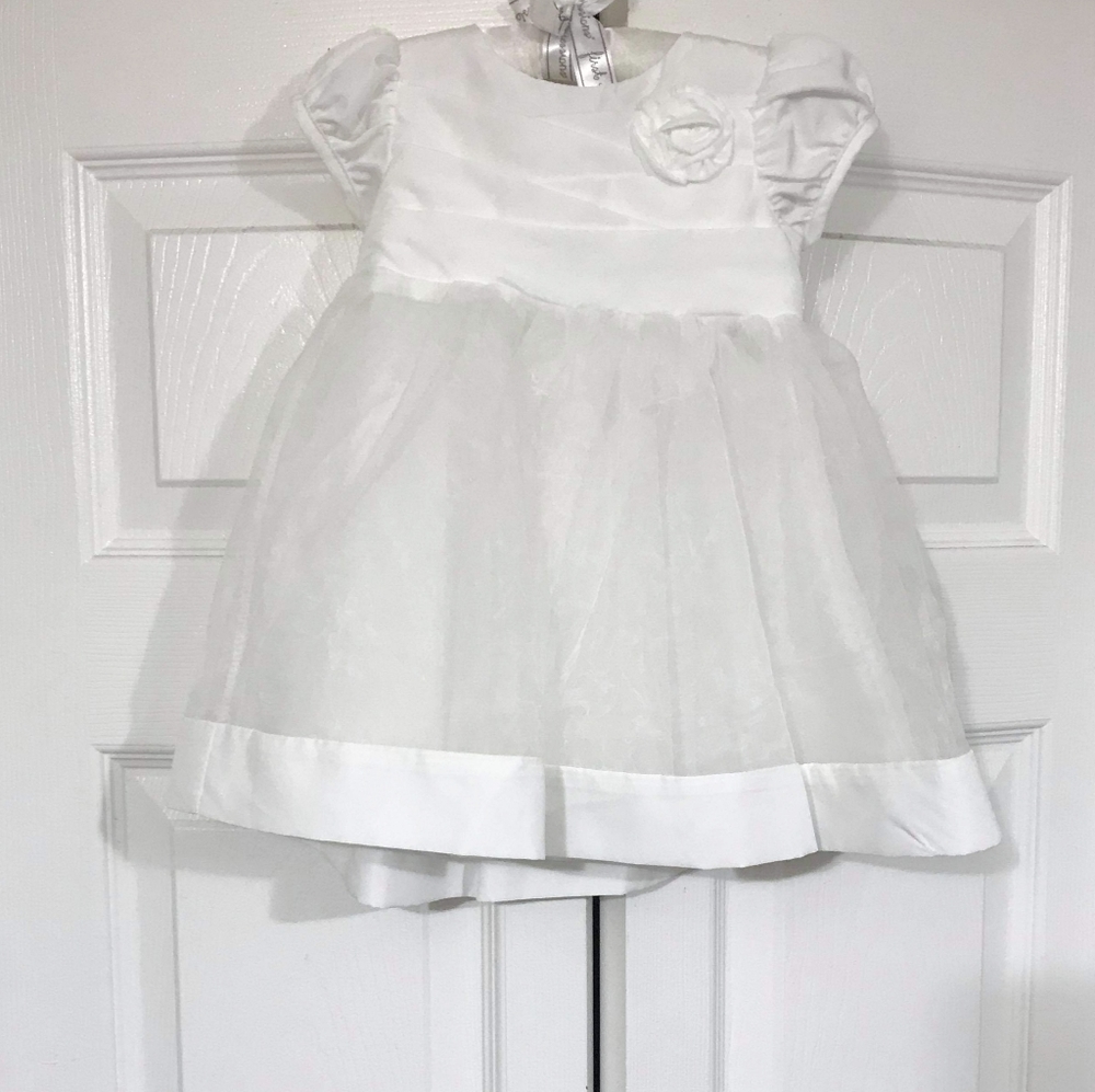Baby Girl White Christening Dress or Flower Girl